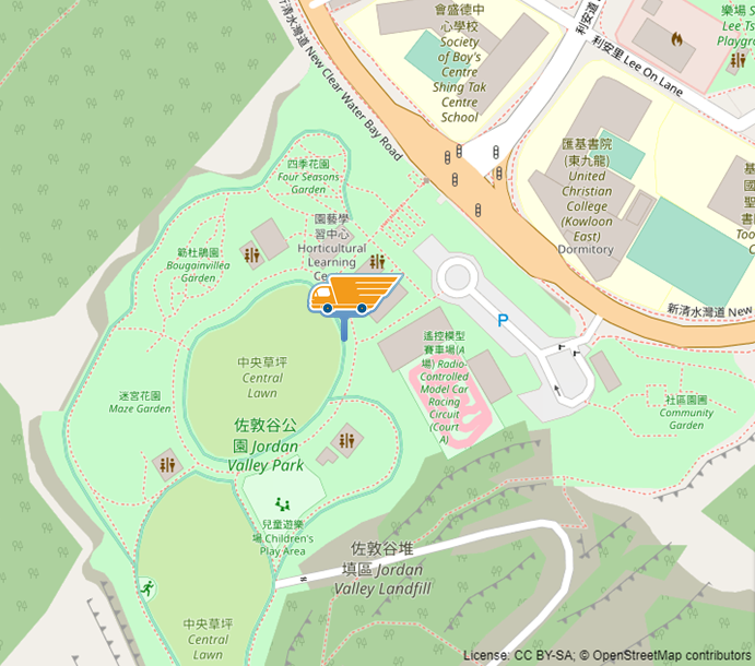 Map of Jordan Valley Park Service Point