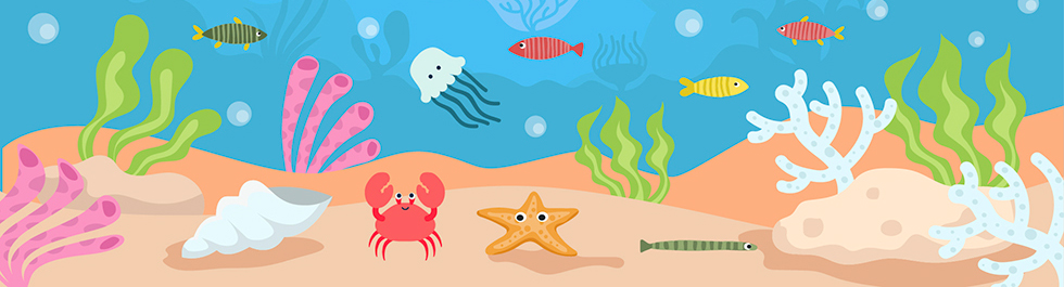 印有海洋生物的背景圖片