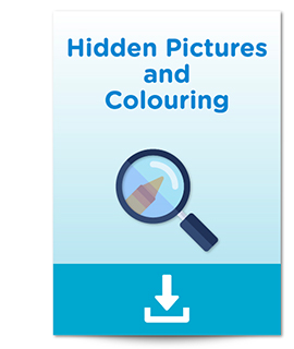 Primary 1 - 3 Game Sheet - Hidden Pictures and Colouring