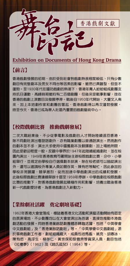 Exhibition on Documents of Hong Kong Drama