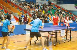 This is a photo of table tennis competition during Hong Kong Games
